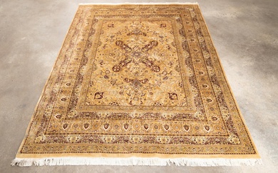 HAND KNOTTED WOOL PAKISTANI ZEIGLER RUG, 11 X 8