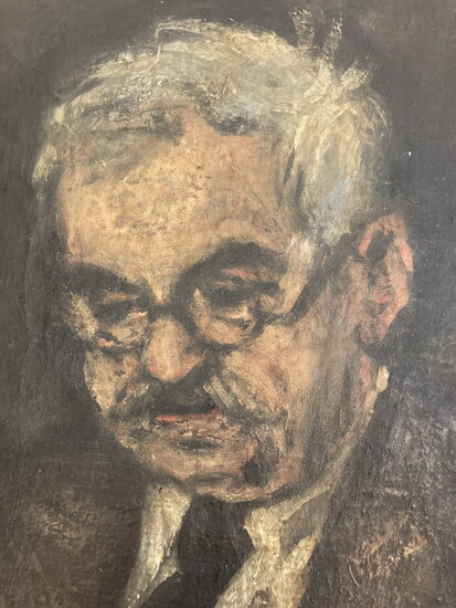 HENRY MAJOR (Hungarian / American, 1889-1948). Old Man, Oil on...