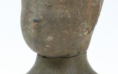 Han Dynasty Pottery Head of an Attendant