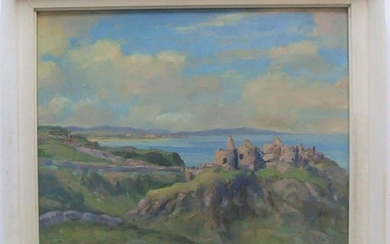 Henry James Foy (Ireland) oil on board "Dunluce castle,...