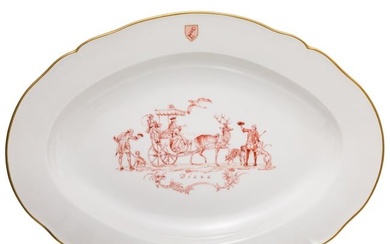 Hermann Göring - an extremely rare and large KPM platter "Diana" from his hunting service