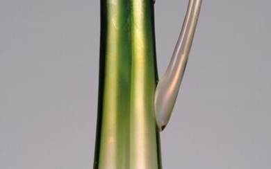 A tall jug, commissioned by Marie Kirschner, Berlin, executed by Johann Lötz Witwe, Klostermühle, c. 1903/04