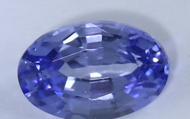 IGI Certified 1.03ct. Violetish Blue Synthetic Sapphire