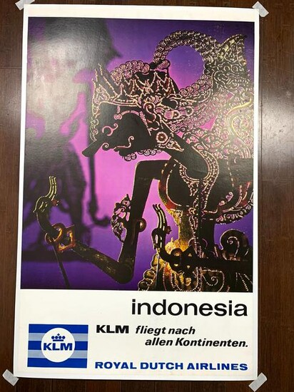 Indonesia - KLM Airlines - Wayang Puppets (1960's)