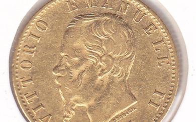 Italy - 20 Lire 1865-T Vittorio Emanuele II - Gold