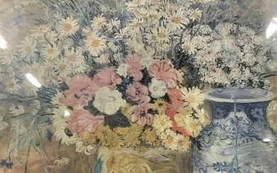 JAMES ENSOR Flowers with Vases Offset Lithograph