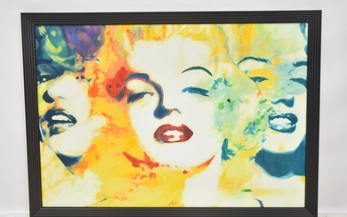 JAMES GILL , LARGE OIL ON CANVAS MARILYN MONROE