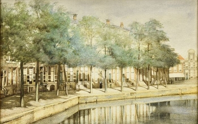 J.C. Karel Klinkenberg (1852-1924) - Grachtgezicht te Amsterdam