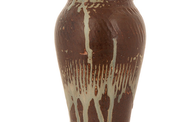 JEAN CARRIÈS (1855-1894) Vase ovoïde en grès, large...
