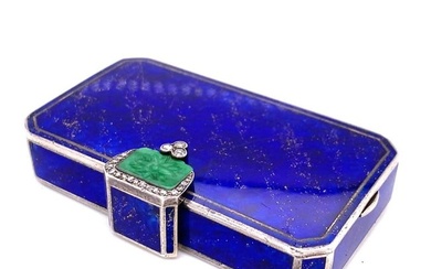 Jade Diamond and Lapis Lazuli Makeup Box
