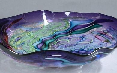 James Nowak, art glass bowl.