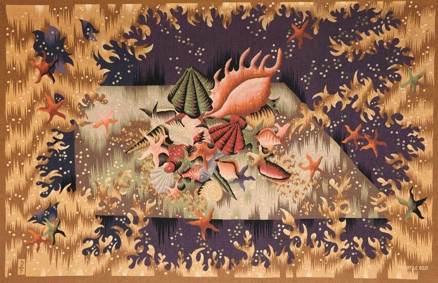 Jean PICART LE DOUX (1902-1982) (D après) Les Petites Algues Tapisserie d Aubusson, Atelier Pinton Frères 119 x 185 cm