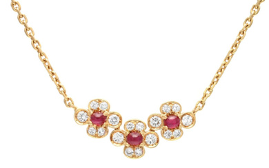 Jewellery Necklace VAN CLEEF & ARPELS, necklace, 18K gold, caboch...