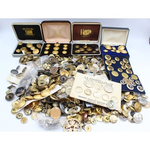 Job Lot of Assorted Vintage BUTTONS Inc Boxed, Fire Service,...