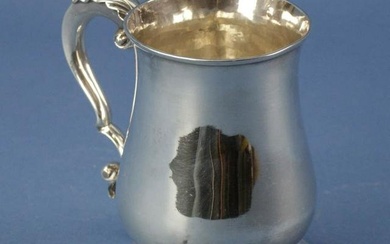 John Moore Silver Pint Baluster Mug, C1760