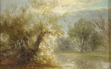 Joseph Antonio Hekking, Water Lilies, Willow trees