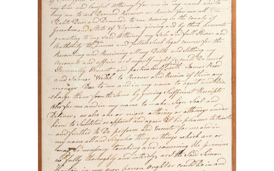 KENTON, Simon (1755-1836). Legal document signed ("Simon Kenton") conferring power of attorney to William Ward. Champaign County, Ohio, 16 September 1807.
