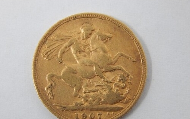 KEVII Full Gold Sovereign 1907