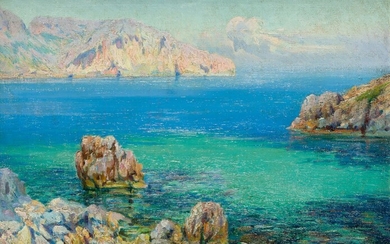 LORENZO CERDÁ BISBAL (1862 / 1956) "Majorcan coast"