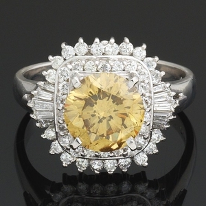 Ladies' 3.41 Fancy Natural Yellow Diamond, GIA Report