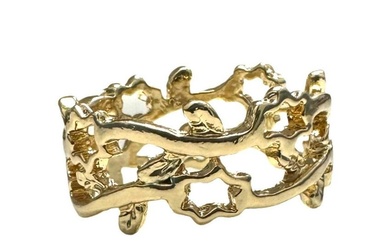 Ladies Gold Plated Floral Ring