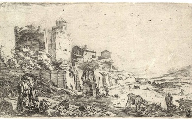 Laer, Pieter Bodding van (1592-1642). The ruins of the temple...