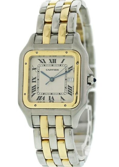 Large Cartier Panthere 8395 18K Yellow Gold Stainless