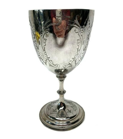 Large Henry Holland Silver Goblet, London, 1872