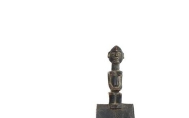 Lock - Iron, Wood - A Dogon Wooden Granary Door Lock - Dogon - Mali