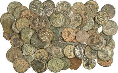 Lot of 67 Roman coins in billon and bronze: antoniniens...