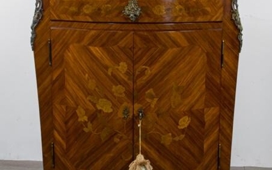 Louis XV Marble Top Corner Cabinet