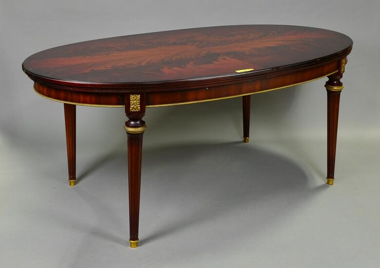 Louis XVI Style Oval Draw Leaf Dining Table
