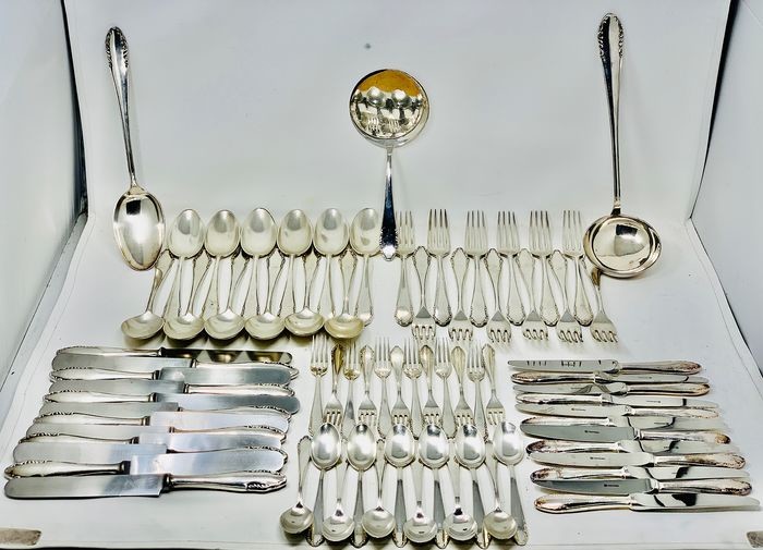 Luxury cutlery. 75 pieces - .925 silver, Steel (stainless) - Spain - First half 20th century