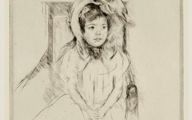 Mary Cassatt (1844-1926); Margot Wearing a Large Bonnet, Seated in an Armchair;