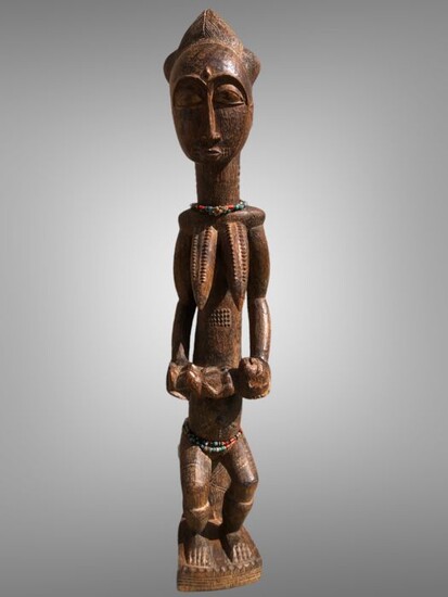 Maternity figure - Hardwood - Ivory Coast - 83 cm