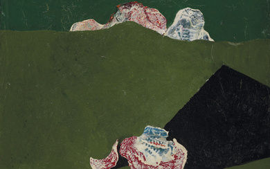 Max Ernst (1891-1976) Fleurs sur fond vert