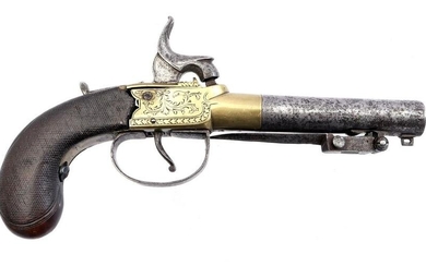 Metal and brass percussion pistol