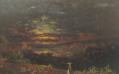 Michel Jean Cazabon (1813-1888), Sunset from Belmont Hill