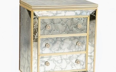 Mirror-Inset Chest of Drawers