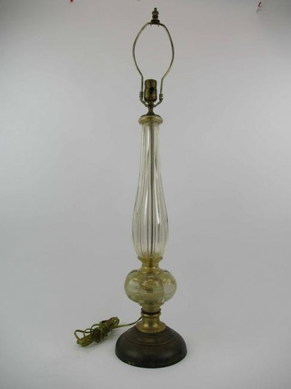 Modern Murano Style Art Glass Table Lamp