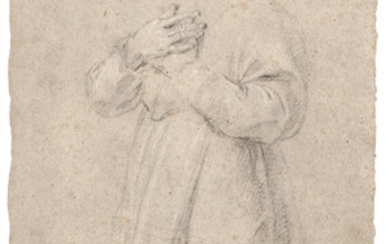 Molinari, Antonio - zugeschrieben – Studie zu einem knienden Heiligen mit auf der Brust verschränkten Armen