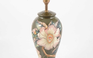 Moorcroft Hibiscus pattern table lamp