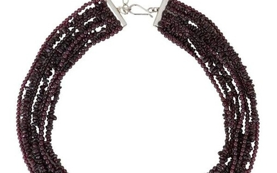 Multi-Strand Garnet Necklace
