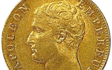 NAPOLÉON I 1804-1814 20 Gold francs (bareheaded / FRENCH REPUBLIC)...