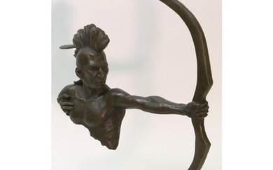 Native American Indian Archer Modern Bronze Sculpture
