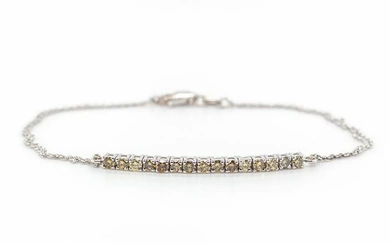 No Reserve Price - 0.58 tcw - 14 kt. White gold - Bracelet Diamond