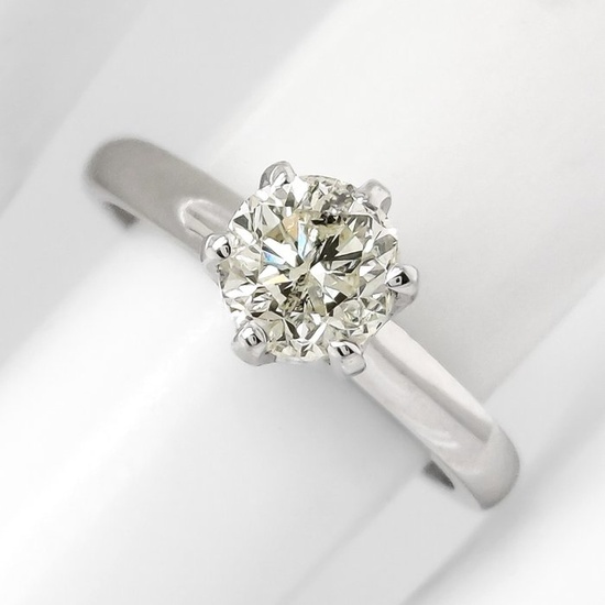 *No Reserve Price* 1.22ct Diamond Ring - 14 kt. White gold - Ring