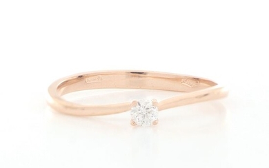 No Reserve Price - 18 kt. Pink gold - Ring - 0.13 ct Diamond