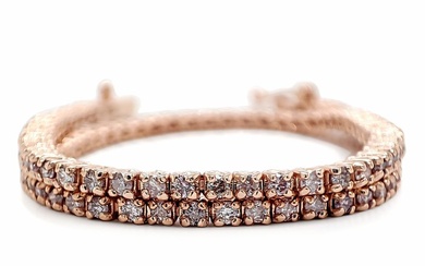 No Reserve Price - Bracelet Rose gold - 1.20 tw. Pink Diamond (Natural coloured)