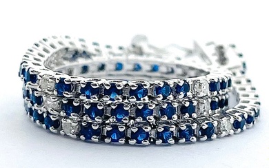 No Reserve Price - Bracelet White gold Sapphire - Diamond